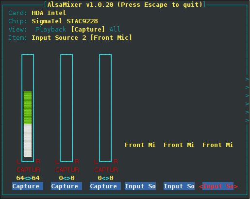 Screenshot-AlsaMixer